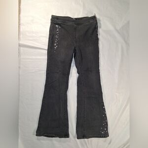 Used-Girls Forever 21 Black Flare Jeans Size 11/12